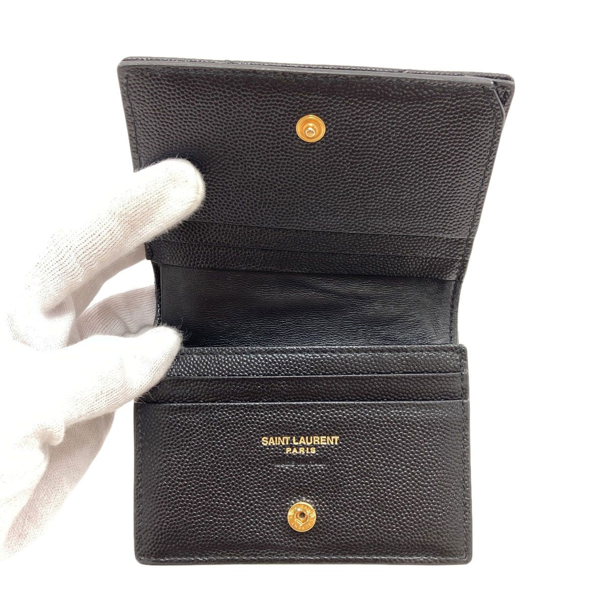 Saint Laurent Cassandra Bifold Wallet Leather — view 4