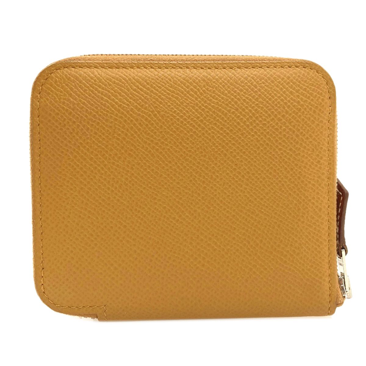 Hermes Azap Silk'in Compact Silver Bifold Wallet Epsom — view 2