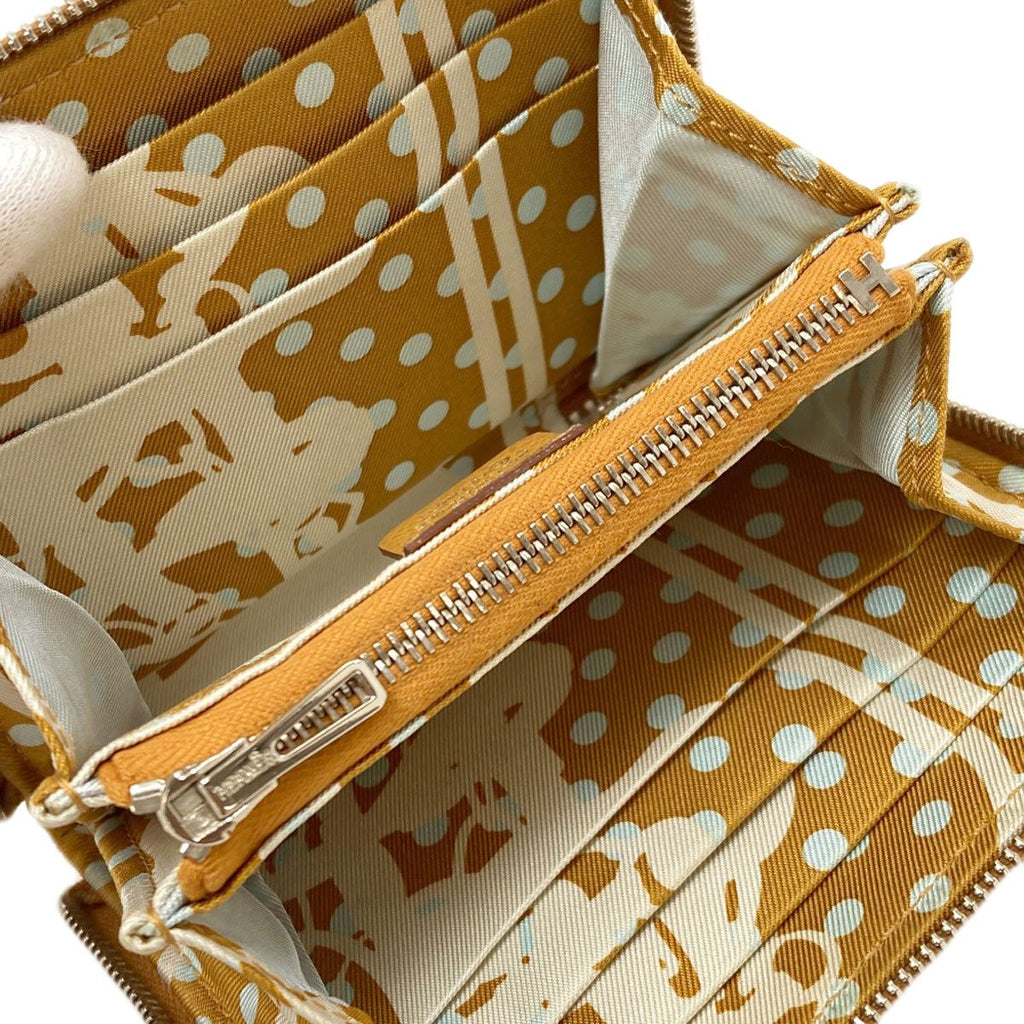 Hermes Azap Silk'in Compact Silver Bifold Wallet Epsom — view 4