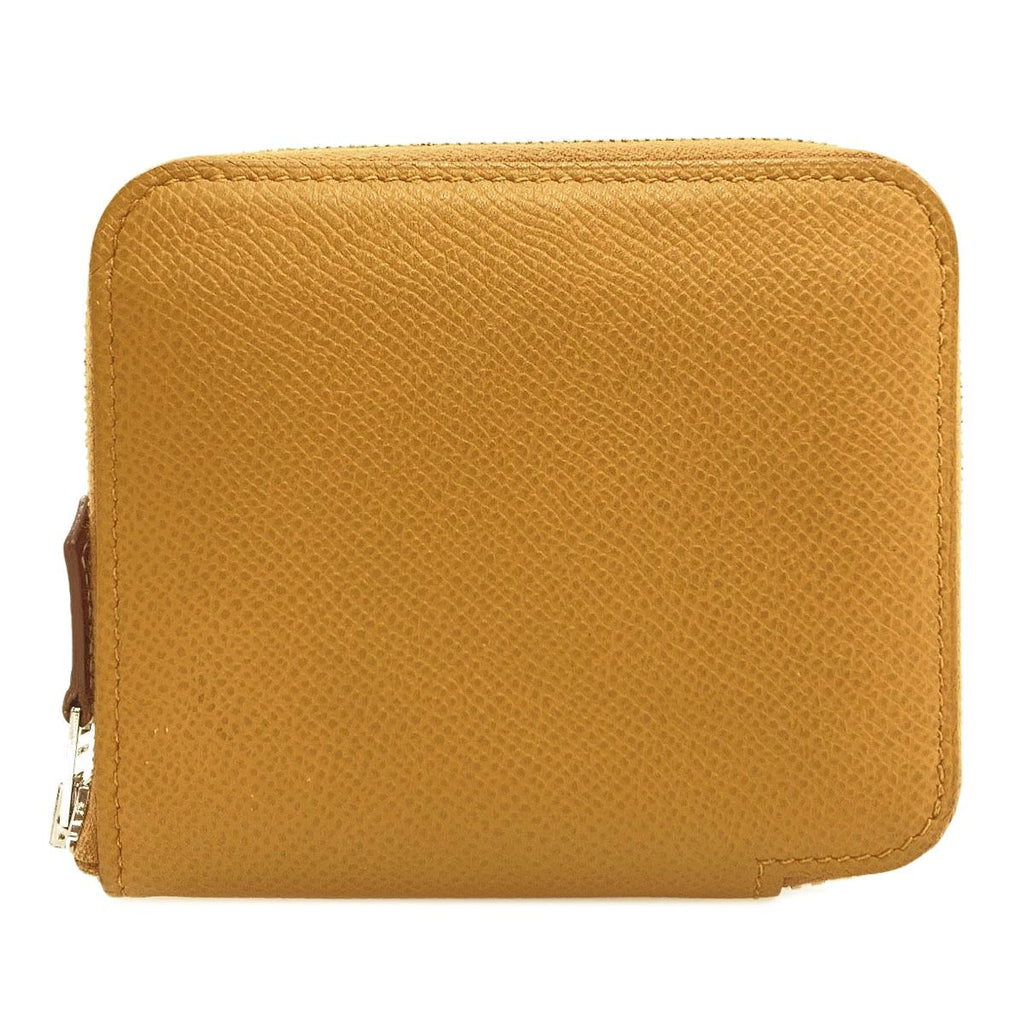 Hermes Azap Silk'in Compact Silver Bifold Wallet Epsom