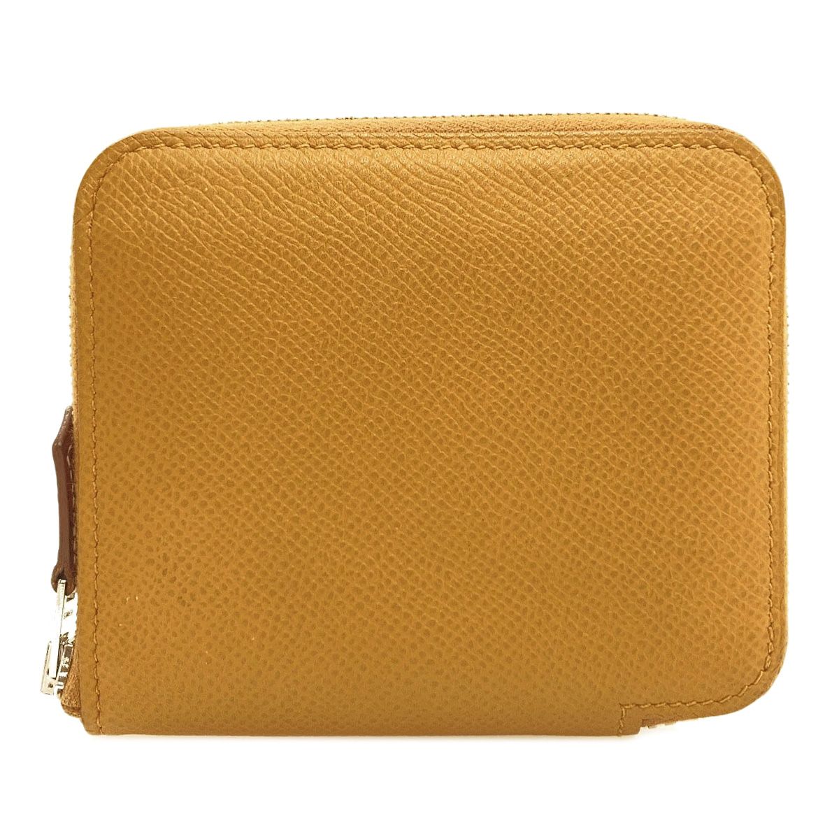 Hermes Azap Silk'in Compact Silver Bifold Wallet Epsom