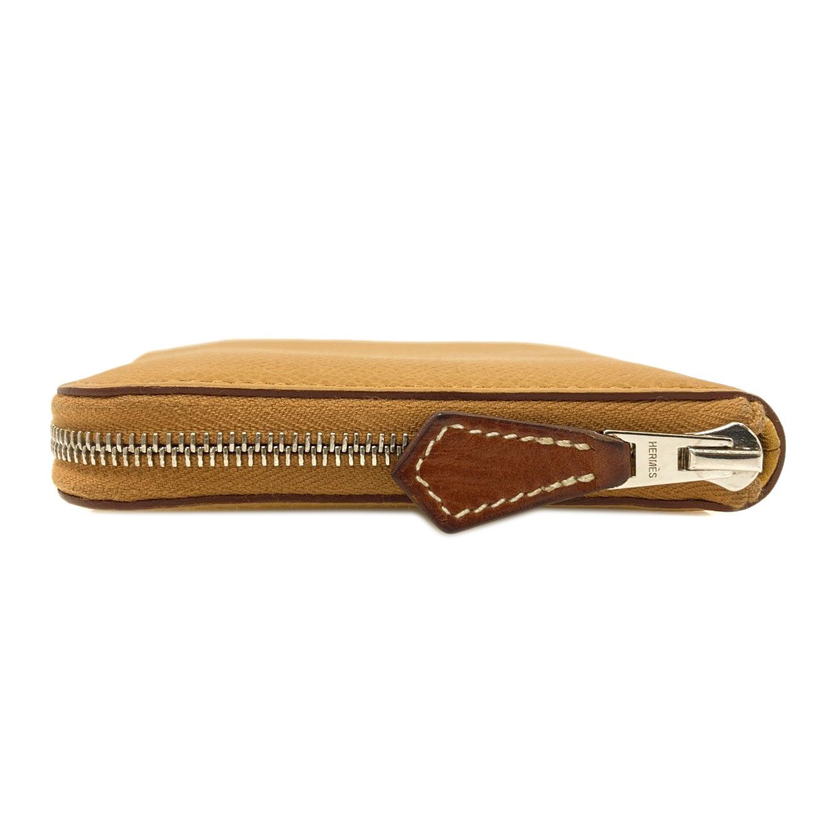 Hermes Azap Silk'in Compact Silver Bifold Wallet Epsom — view 3
