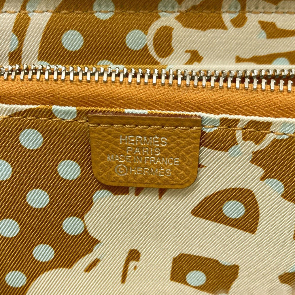 Hermes Azap Silk'in Compact Silver Bifold Wallet Epsom — view 6