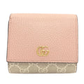 Gucci Double G Bicolor Medium Wallet Bifold Leather
