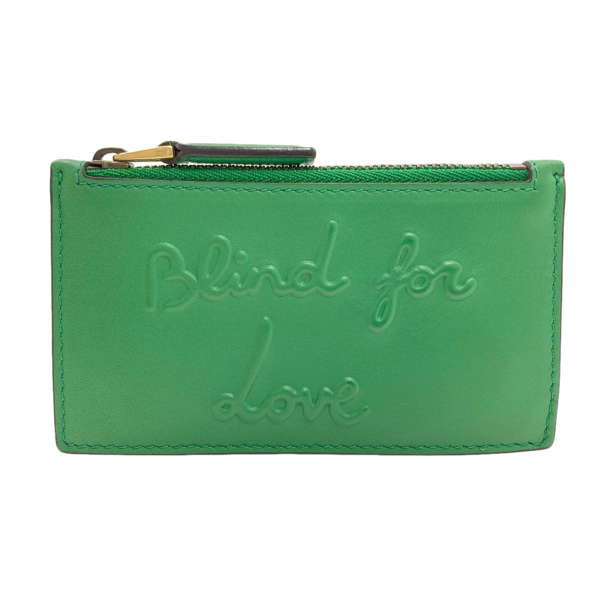Gucci Embossed Card Case Leather