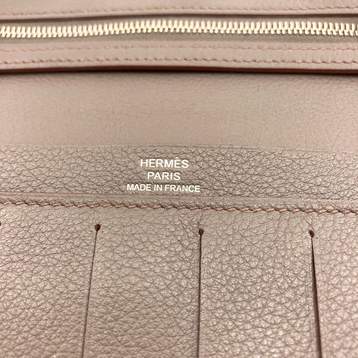Hermes Citizen Twill Long Etain Silver Wallet Evercolor — view 7