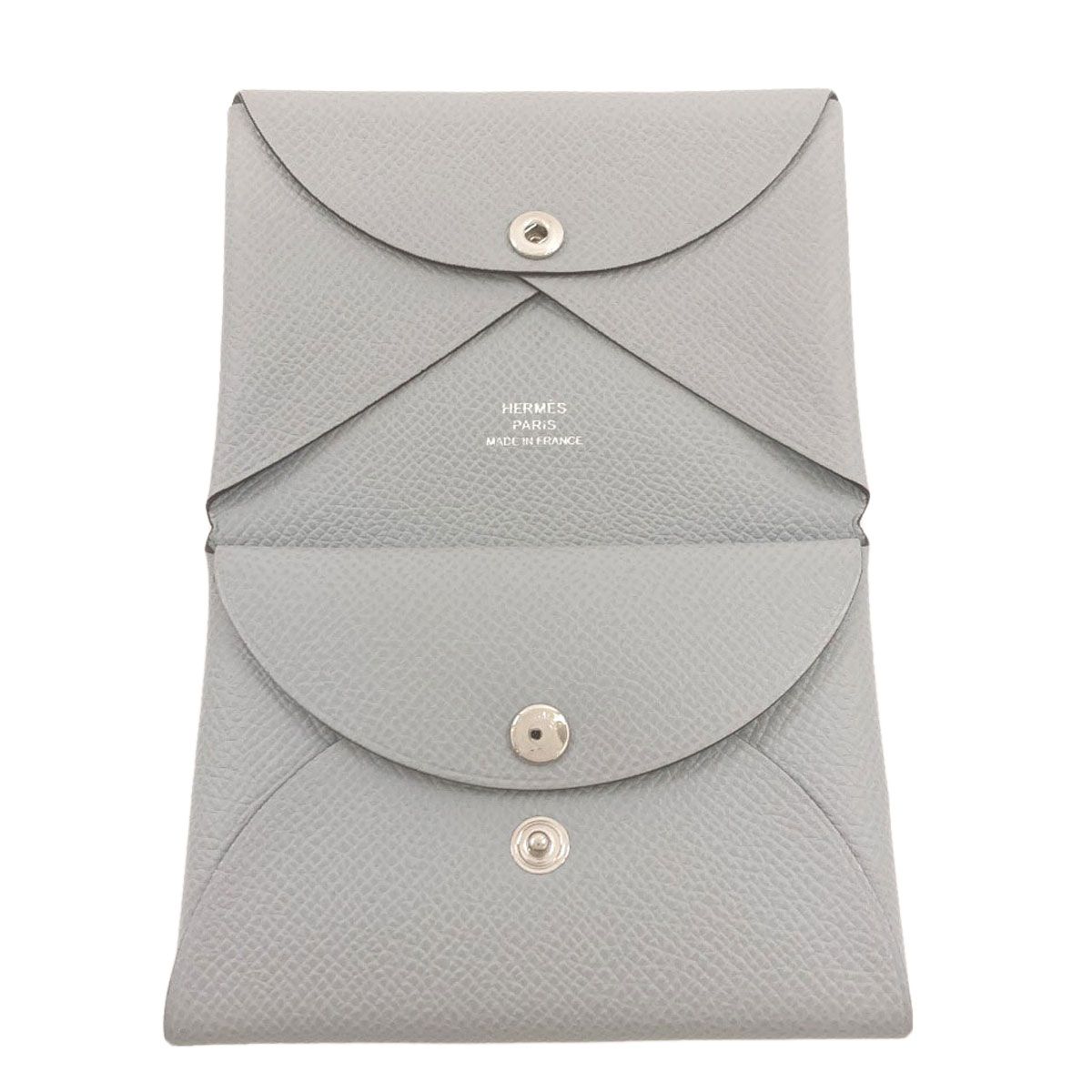 Hermes Kaldi Duo Silver Card Case Epsom — view 4