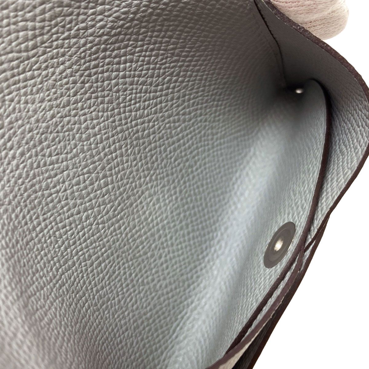 Hermes Kaldi Duo Silver Card Case Epsom — view 5