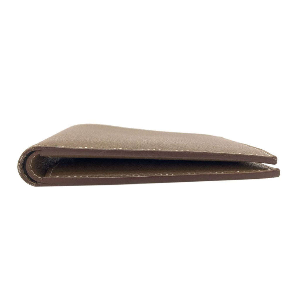 Hermes Citizen Twill Compact Silk'in Etaupe Bifold Wallet Taurillon Clemence — view 3