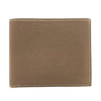 Hermes Citizen Twill Compact Silk'in Etaupe Bifold Wallet Taurillon Clemence