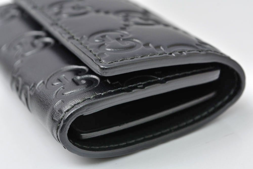 Gucci Key Case Key Holder Guccissima Leather Black — view 7