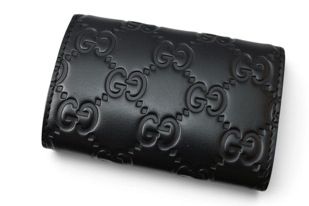 Gucci Key Case Key Holder Guccissima Leather Black — view 8