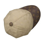 Louis Vuitton Cap My Essential Monogram Leather Silk Blend Baseball Cap Hat — view 5