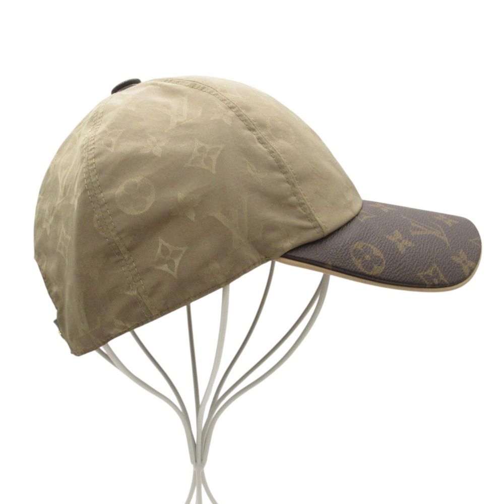 Louis Vuitton Cap My Essential Monogram Leather Silk Blend Baseball Cap Hat — view 4
