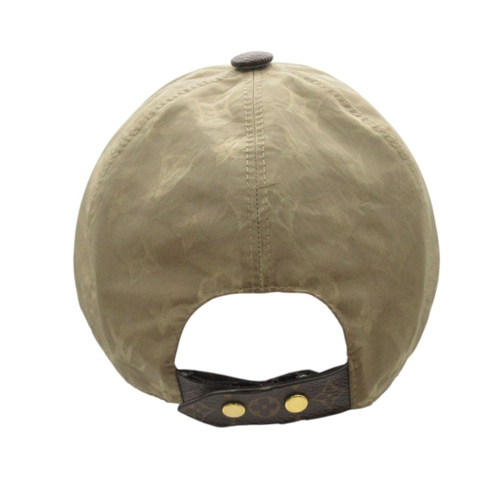 Louis Vuitton Cap My Essential Monogram Leather Silk Blend Baseball Cap Hat — view 3