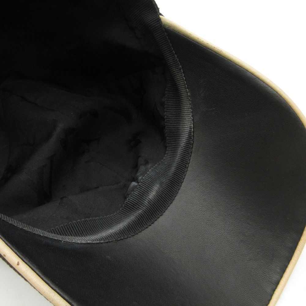 Louis Vuitton Cap LV Get Ready Monogram Leather Silk Blend Baseball Cap Hat — view 7