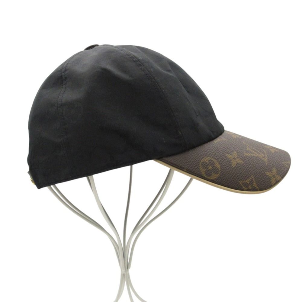 Louis Vuitton Cap LV Get Ready Monogram Leather Silk Blend Baseball Cap Hat — view 4