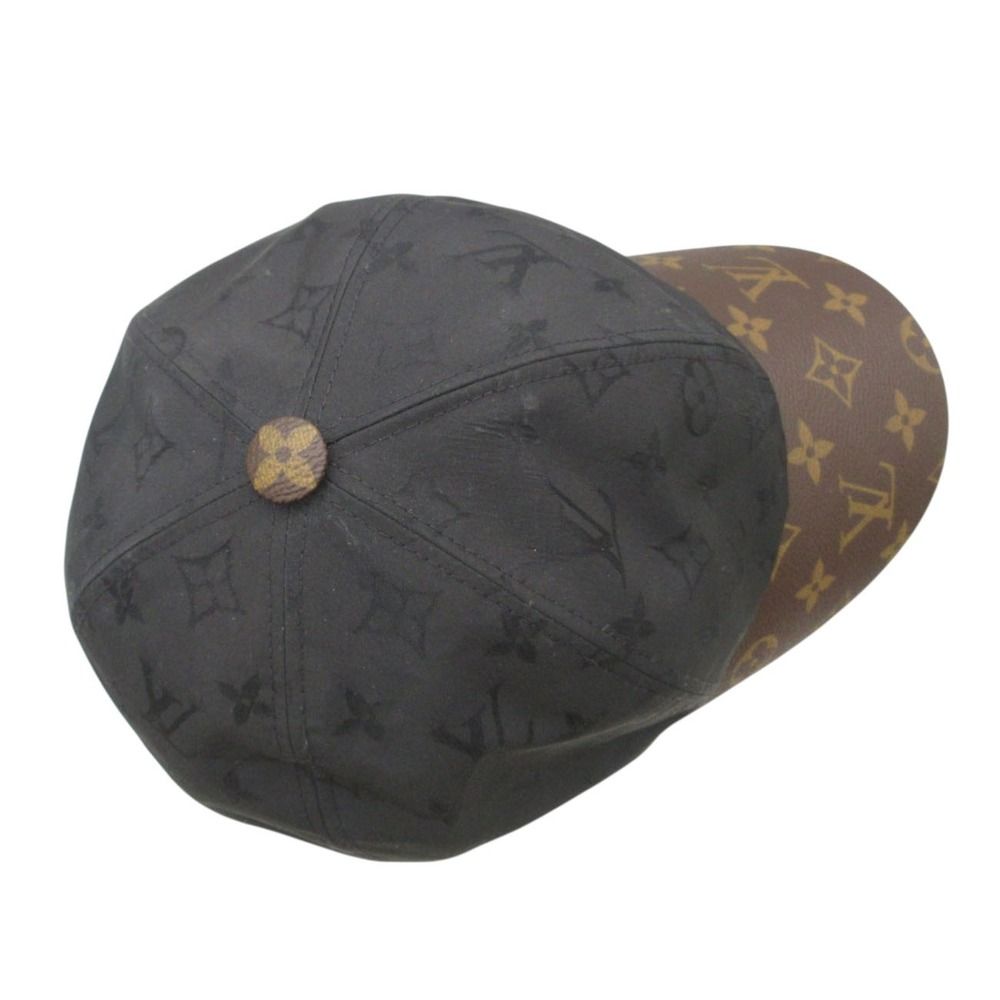 Louis Vuitton Cap LV Get Ready Monogram Leather Silk Blend Baseball Cap Hat — view 5