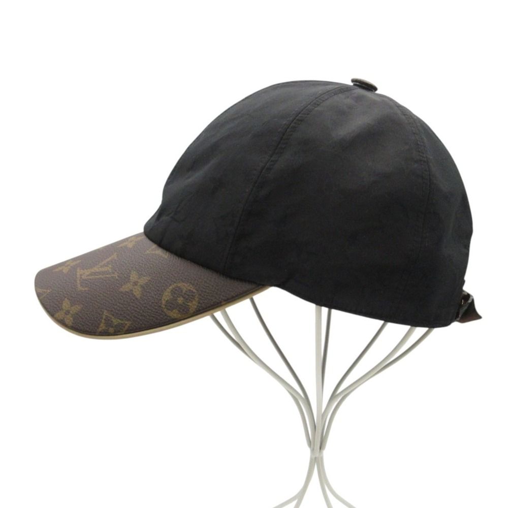 Louis Vuitton Cap LV Get Ready Monogram Leather Silk Blend Baseball Cap Hat — view 2