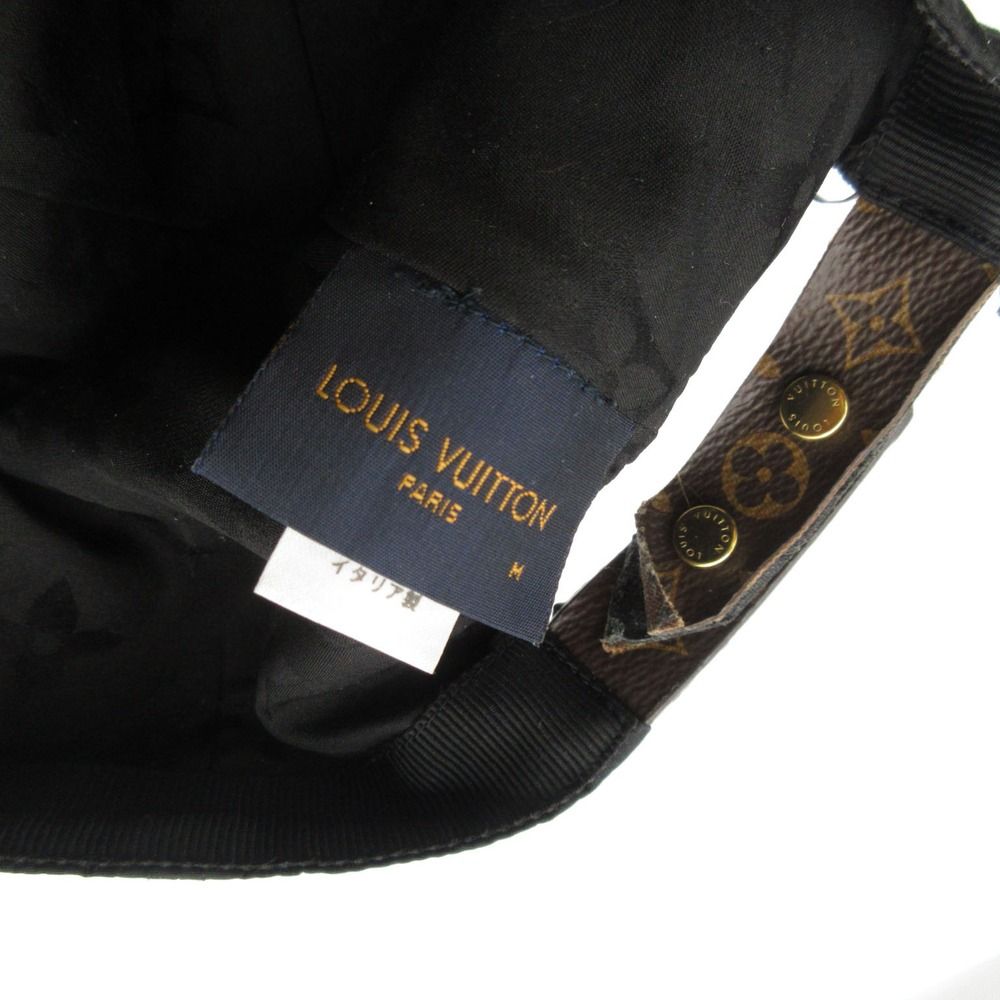 Louis Vuitton Cap LV Get Ready Monogram Leather Silk Blend Baseball Cap Hat — view 8