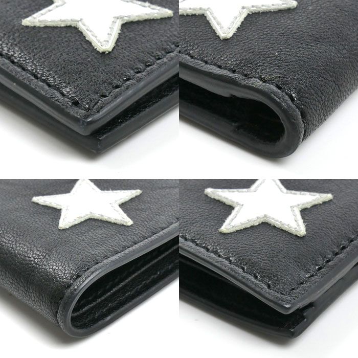Saint Laurent Star Motif Bifold Wallet Black — view 7