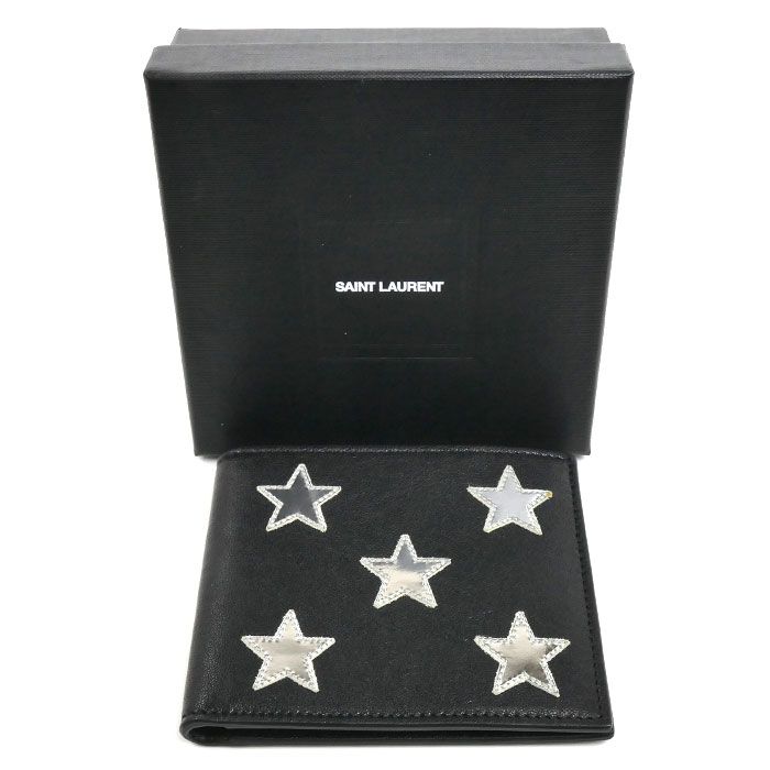 Saint Laurent Star Motif Bifold Wallet Black — view 8