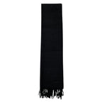 Hermes Uni Brodet Scarf 03 Noir Black Cashmere Logo — view 3
