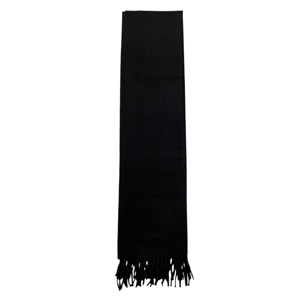 Hermes Uni Brodet Scarf 03 Noir Black Cashmere Logo — view 4