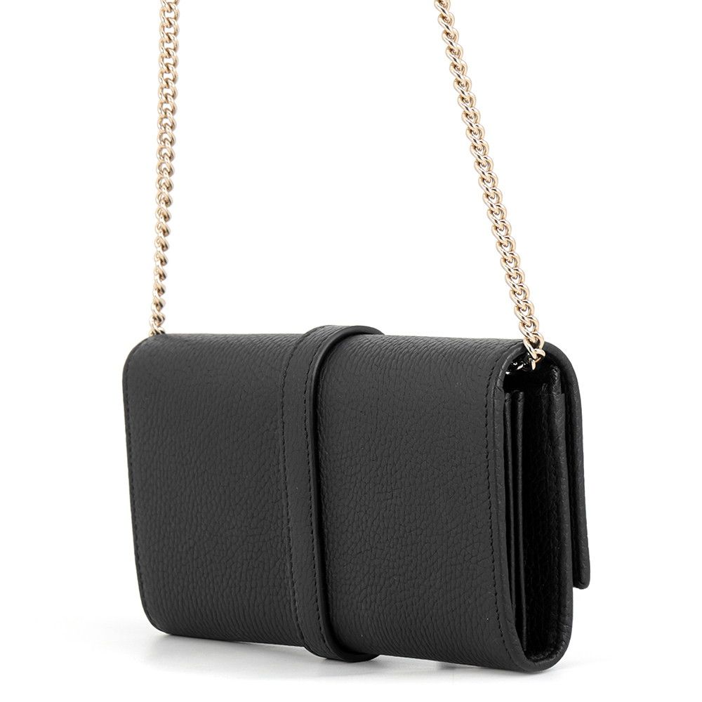 Gucci Chain Wallet Jackie 1961 Leather Black Shoulder Bag — view 2