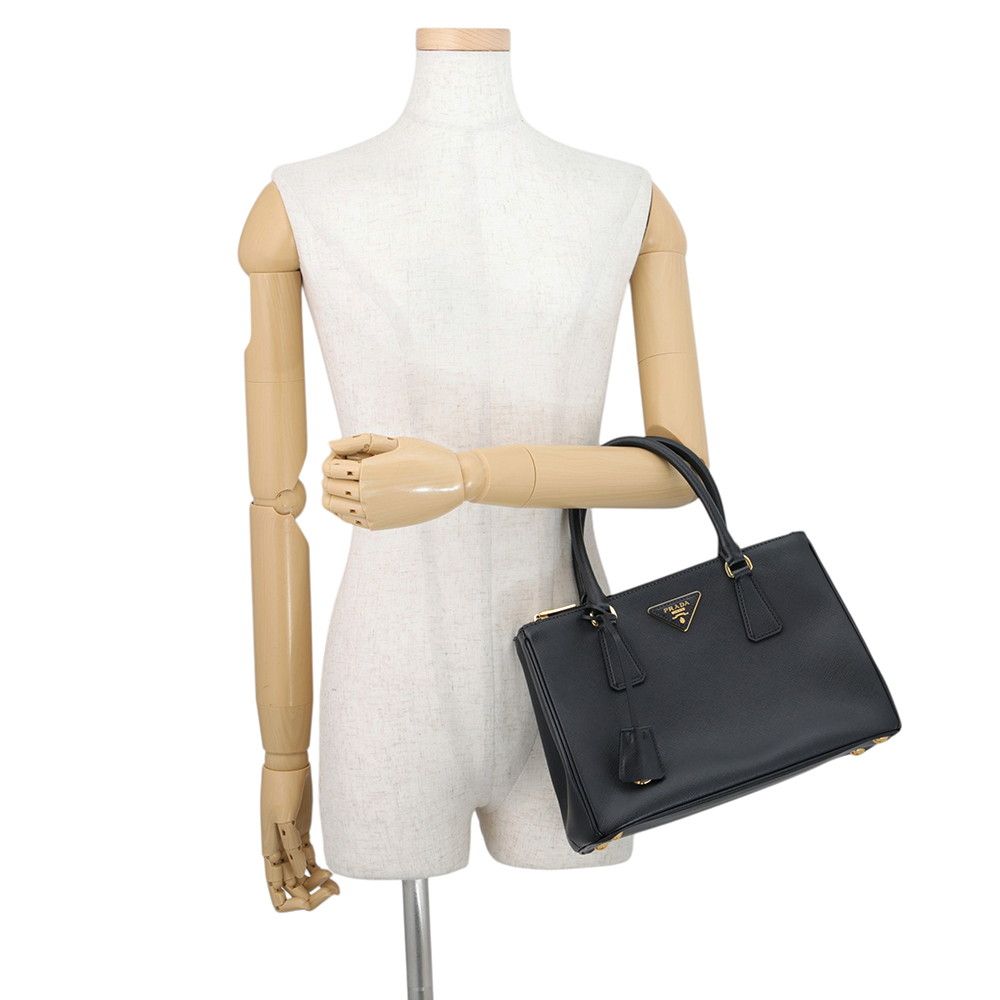 Prada Saffiano Galleria 2-Way Shoulder Bag Black — view 5