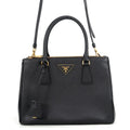 Prada Saffiano Galleria 2-Way Shoulder Bag Black