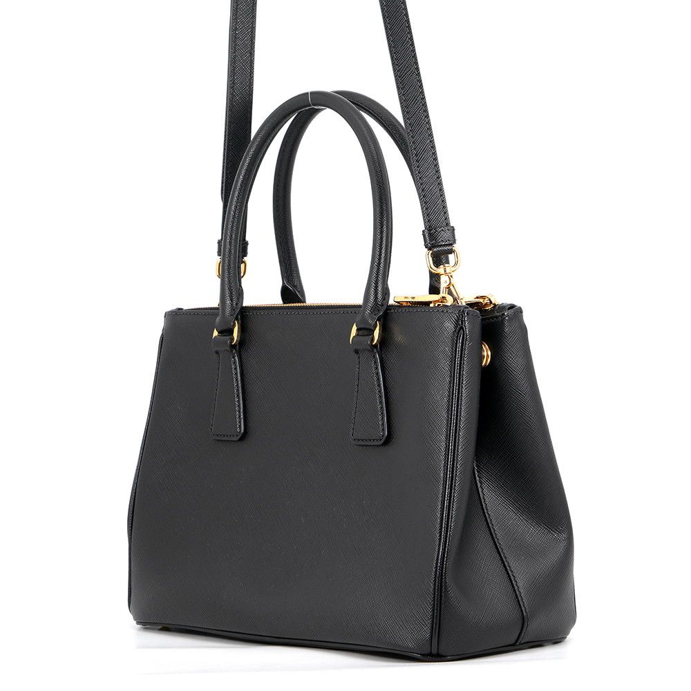 Prada Saffiano Galleria 2-Way Shoulder Bag Black — view 2