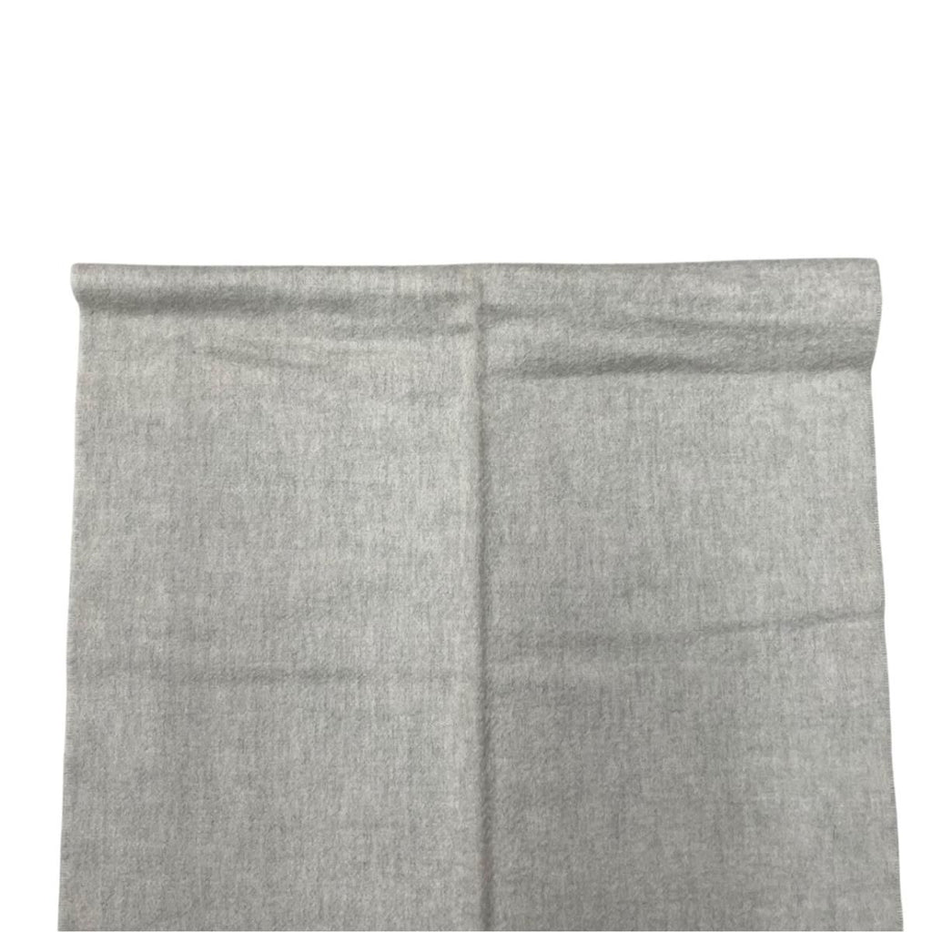 Hermes Scarf Unie Brodee Gray Cashmere Logo — view 5
