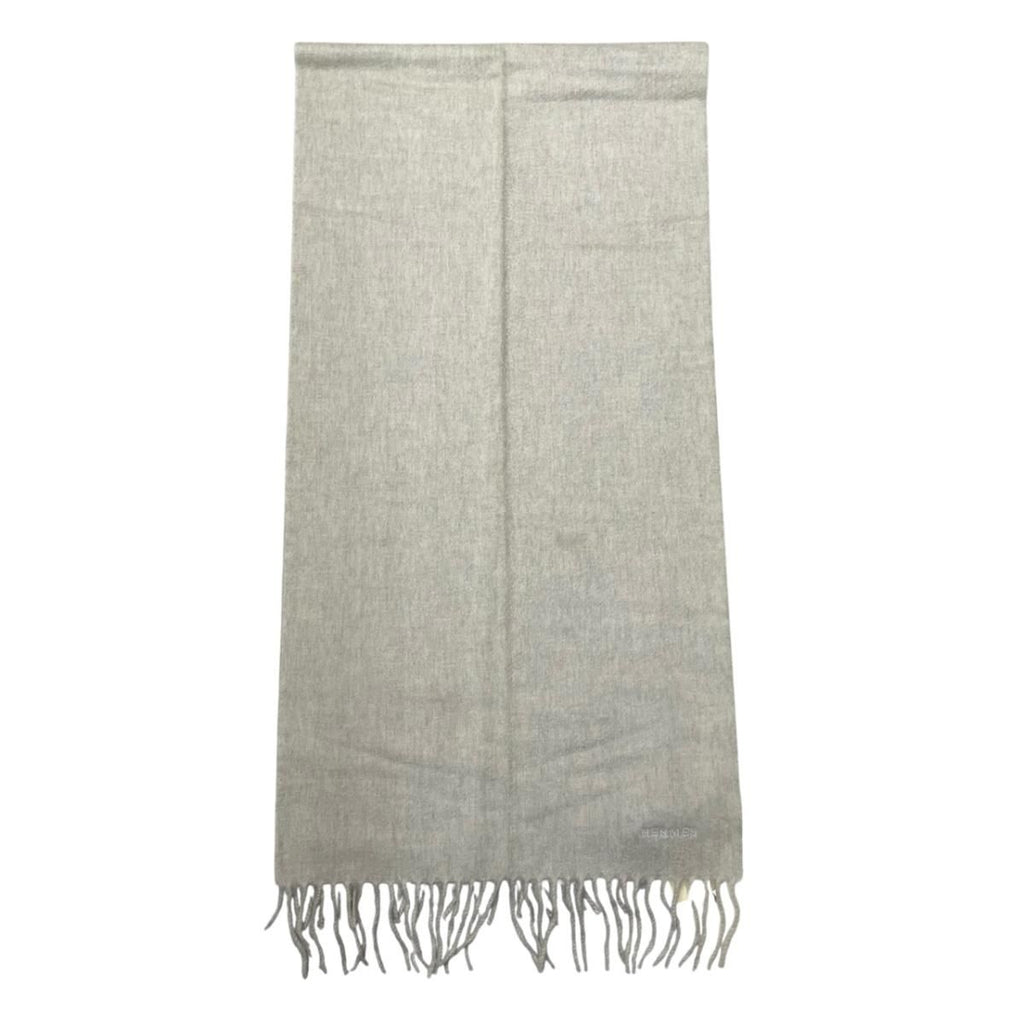 Hermes Scarf Unie Brodee Gray Cashmere Logo — view 3