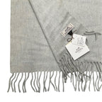 Hermes Scarf Unie Brodee Gray Cashmere Logo — view 7