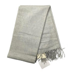 Hermes Scarf Unie Brodee Gray Cashmere Logo — view 2