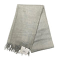 Hermes Scarf Unie Brodee Gray Cashmere Logo
