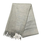 Hermes Scarf Unie Brodee Gray Cashmere Logo