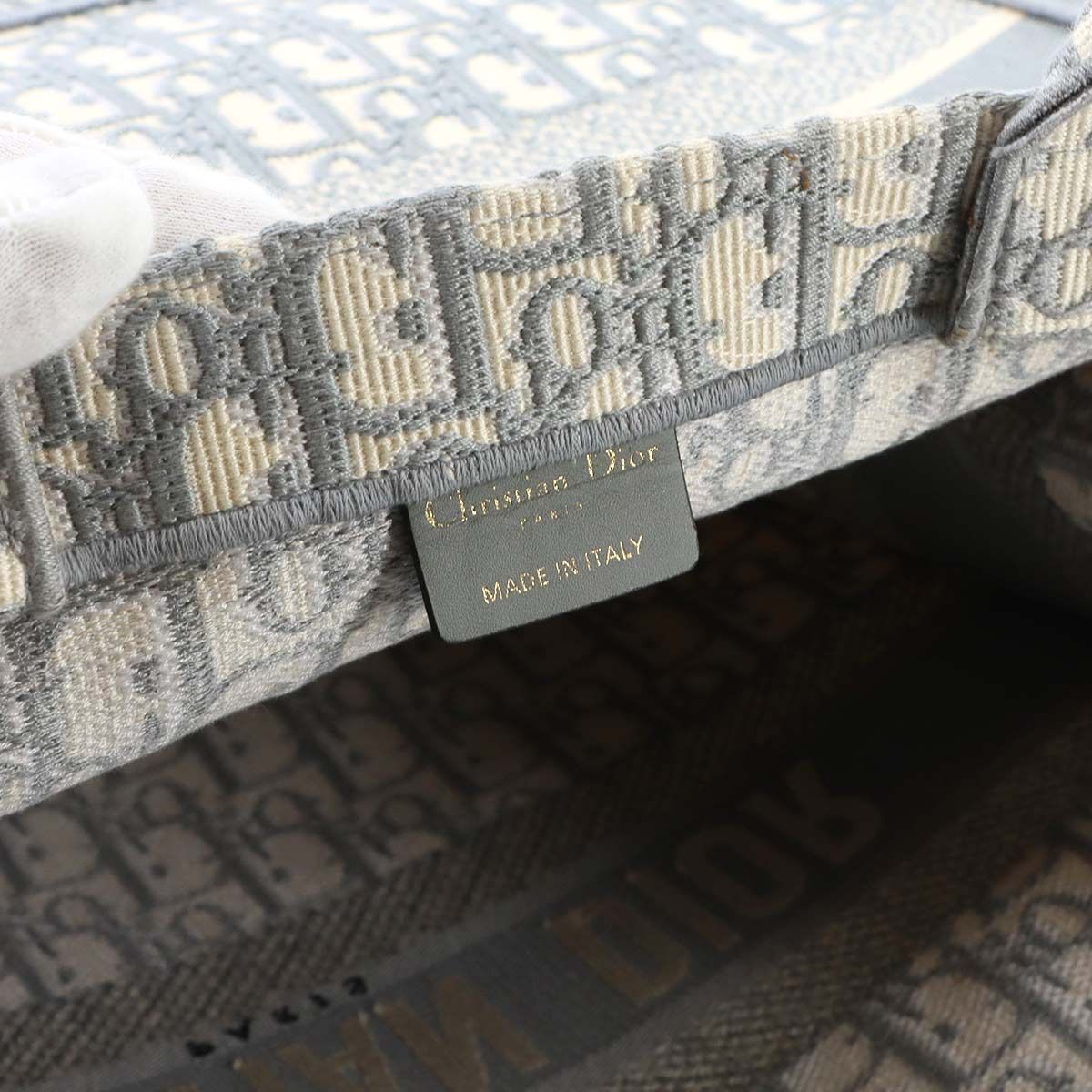 Dior Oblique Book Tote Bag Medium Canvas Gray — view 7