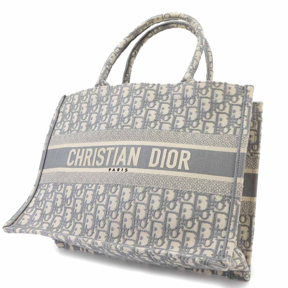 Dior Oblique Book Tote Bag Medium Canvas Gray — view 8