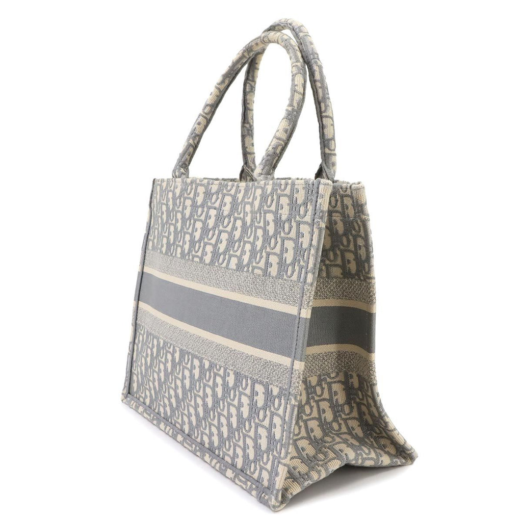 Dior Oblique Book Tote Bag Medium Canvas Gray — view 3