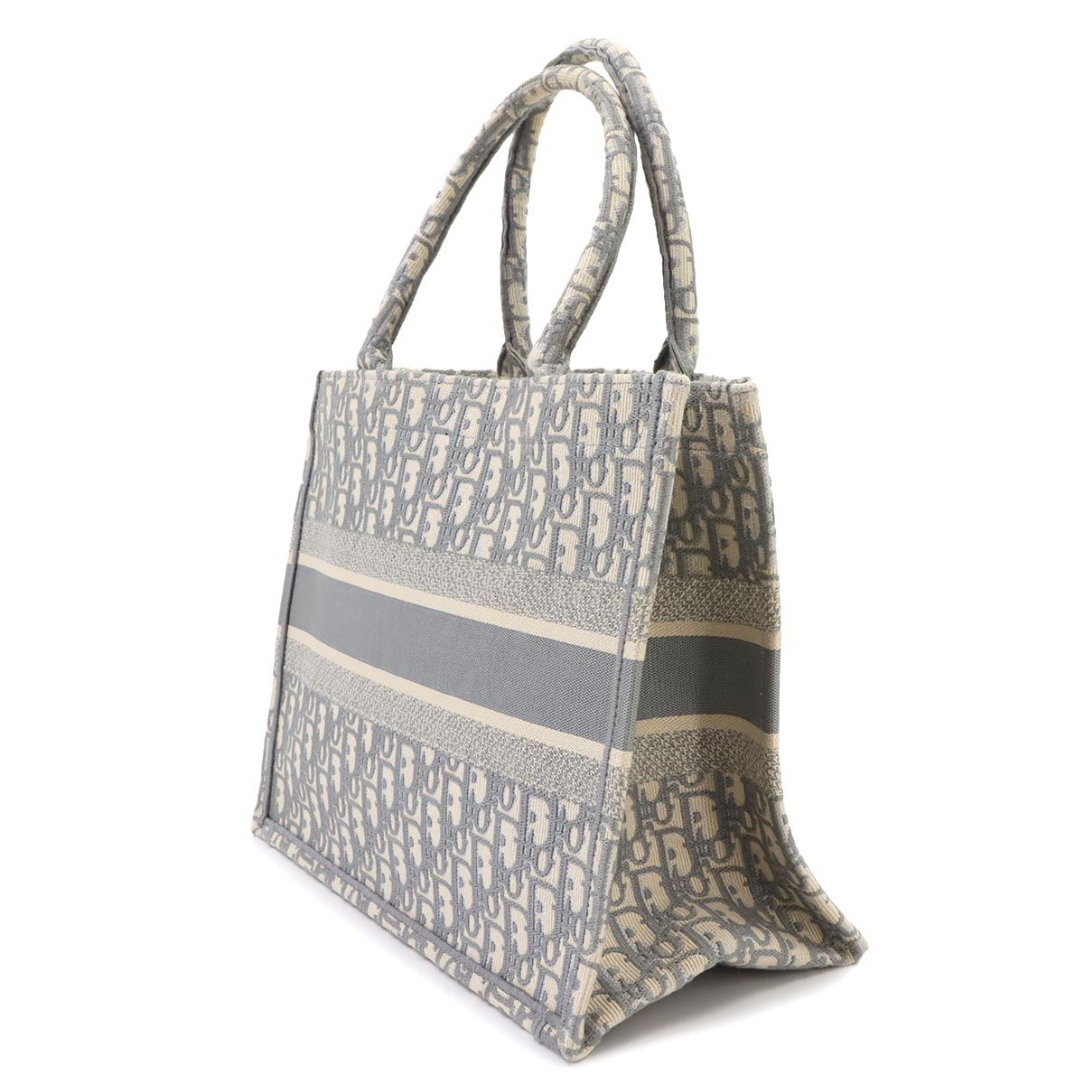 Dior Oblique Book Tote Bag Medium Canvas Gray — view 3