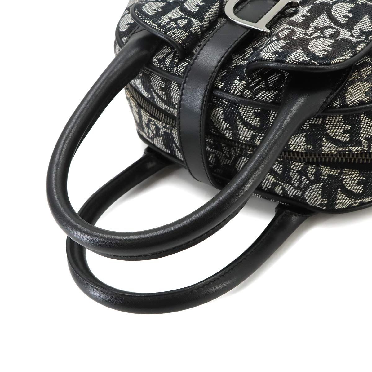 Dior Trotter Double Saddle Hand Bag Canvas Leather Black — view 5