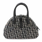 Dior Trotter Double Saddle Hand Bag Canvas Leather Black — view 2