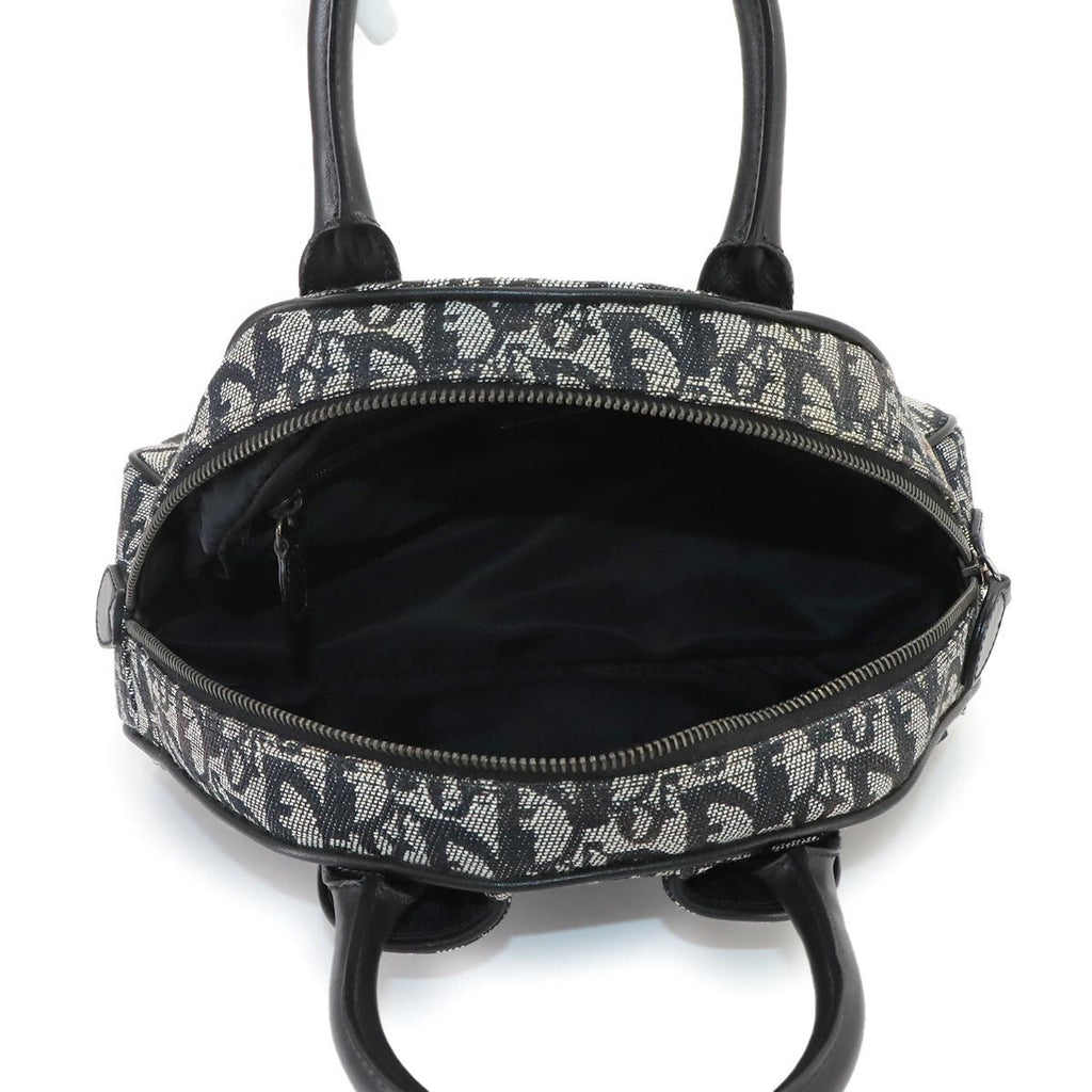 Dior Trotter Double Saddle Hand Bag Canvas Leather Black — view 6