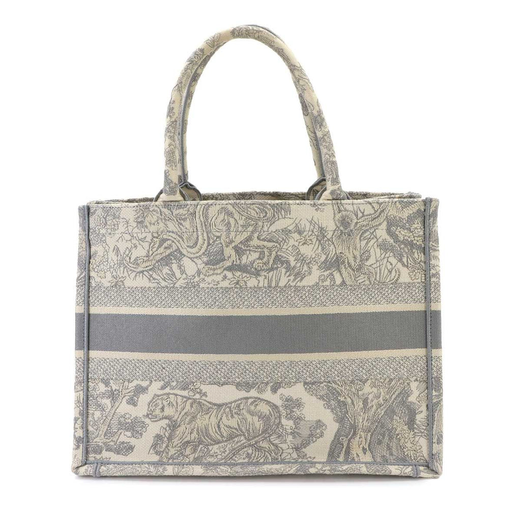 Dior Book Tote Bag Medium Toile de Jouy Canvas Gray — view 3