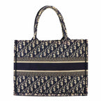 Dior Book Tote Bag Medium Oblique Canvas Navy — view 2