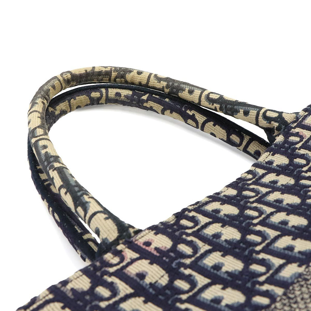 Dior Book Tote Bag Medium Oblique Canvas Navy — view 5