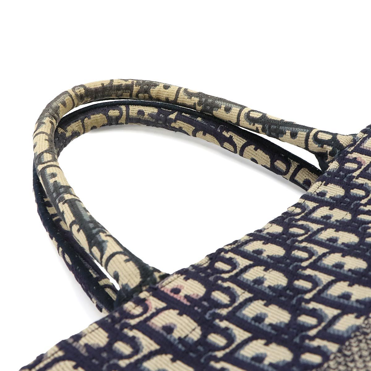 Dior Book Tote Bag Medium Oblique Canvas Navy — view 5
