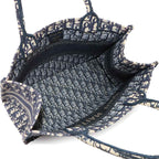Dior Book Tote Bag Medium Oblique Canvas Navy — view 6